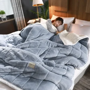 3-LayersCoral Fleece Luxe Large Plush Fleece Blanket