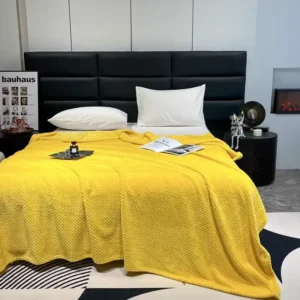 Solid Colour Pineapple Lattice Throw Sofa Blanket